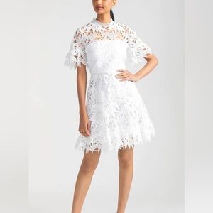 SHOSHANNA MIDNIGHT SORA DRESS WHITE LACE COCKTAIL EVENING SIZE 0